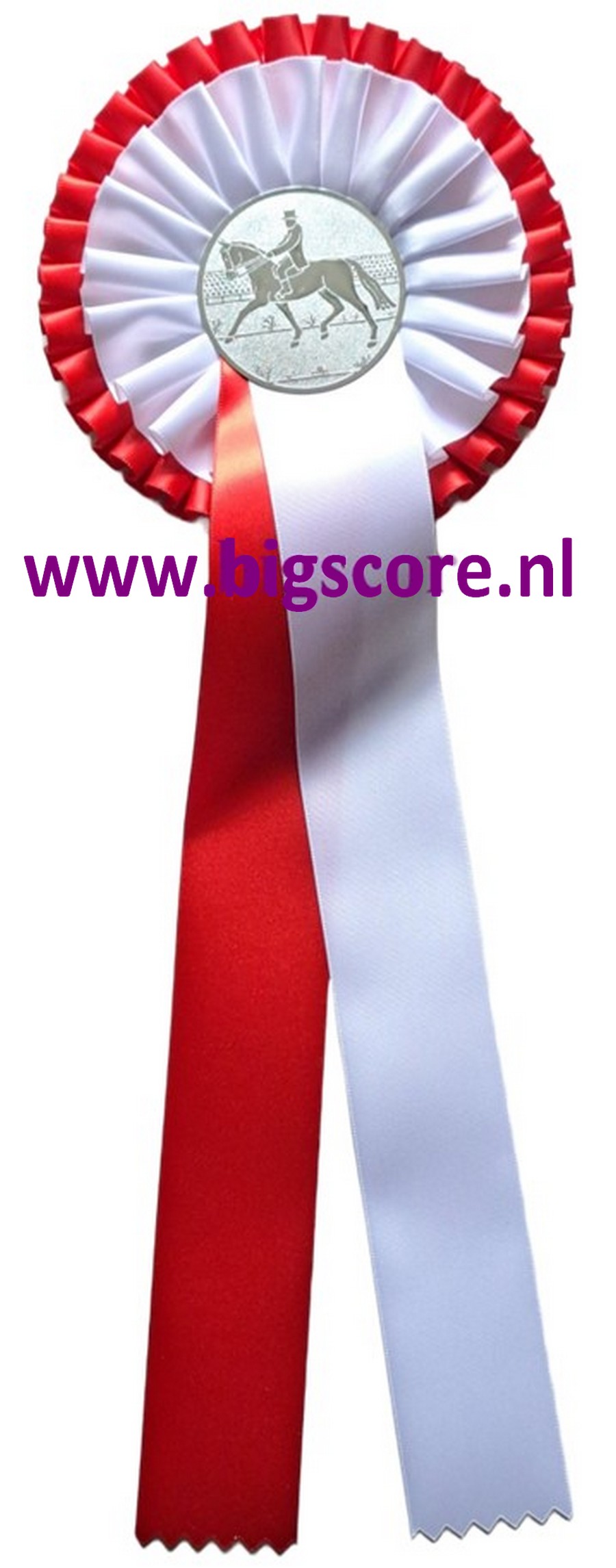 2-Ringsrozet G201 Rood-Wit  72 STUKS OP=OP!!